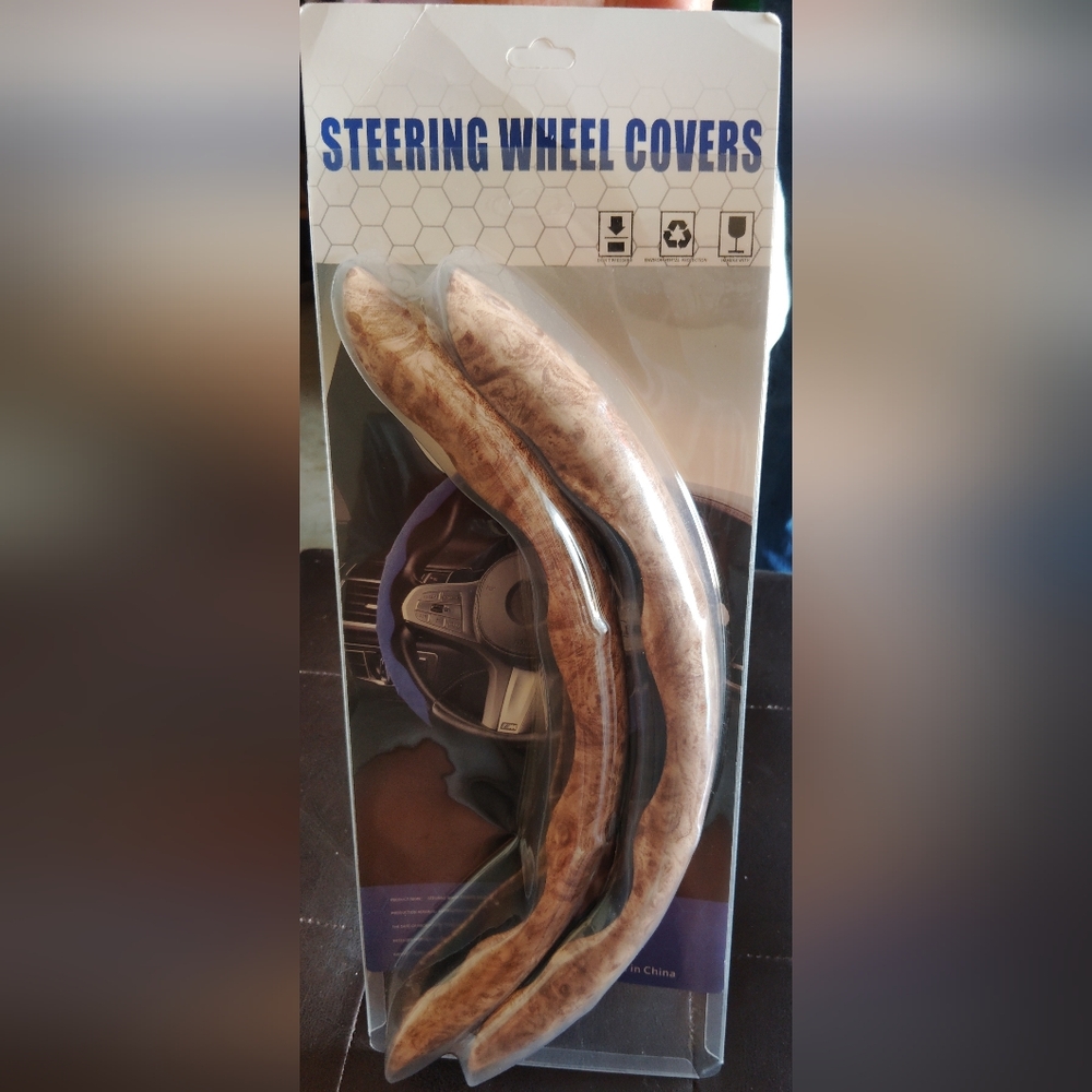 Elegant Tan Steering Wheel Covers
